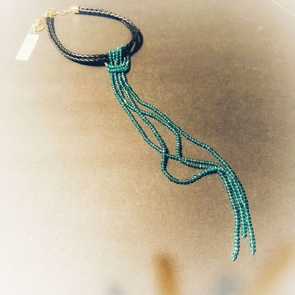 Amrita Singh Teal-Green Noho Evening Choker